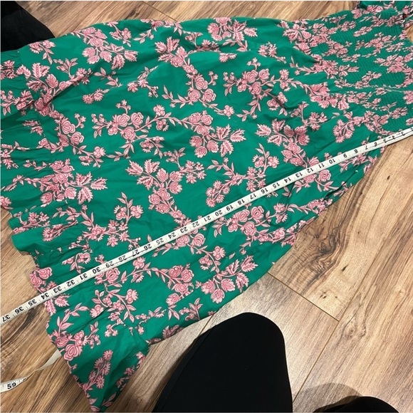 J. Crew Floral Smocked Puff Sleeve Midi Dress - Picture 5 of 8